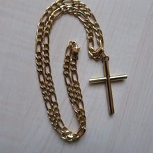 Load image into Gallery viewer, ADORATO JEWELRY- 14K Gold Cross for Men Women Boys Fathers Husband  Wife Perfect gift with 5mm cuban link chain