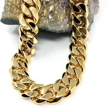 Load image into Gallery viewer, 14MM 14K Cuban link chain necklace for men and women Hip hop Miami cuban link Fashion Jewelry Diamond Cut Heavy