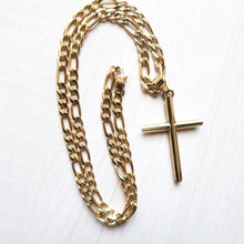 Load image into Gallery viewer, ADORATO JEWELRY- 14K Gold Cross for Men Women Boys Fathers Husband  Wife Perfect gift with 5mm cuban link chain
